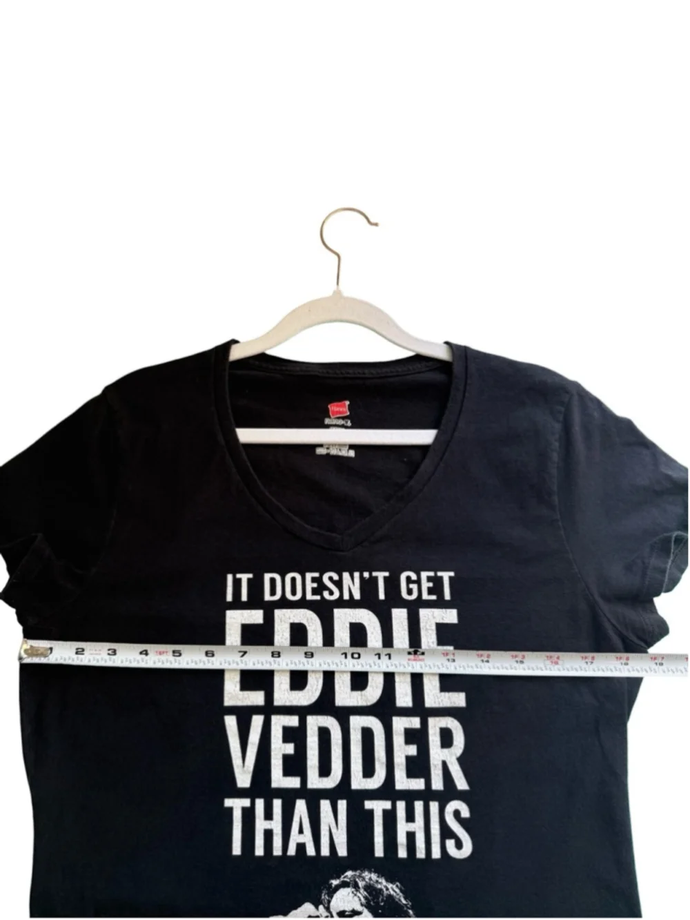Eddie Vedder Graphic Band Tee Pearl Jam Inspired Hanes Black Tee Size M - Picture 5 of 7